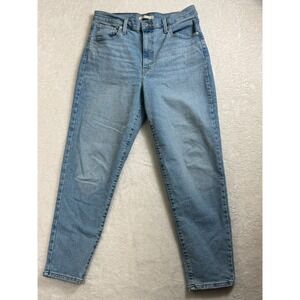 Levi's High Waisted Mom Jeans Light Wash Denim W32‎ L29 Button Fly
